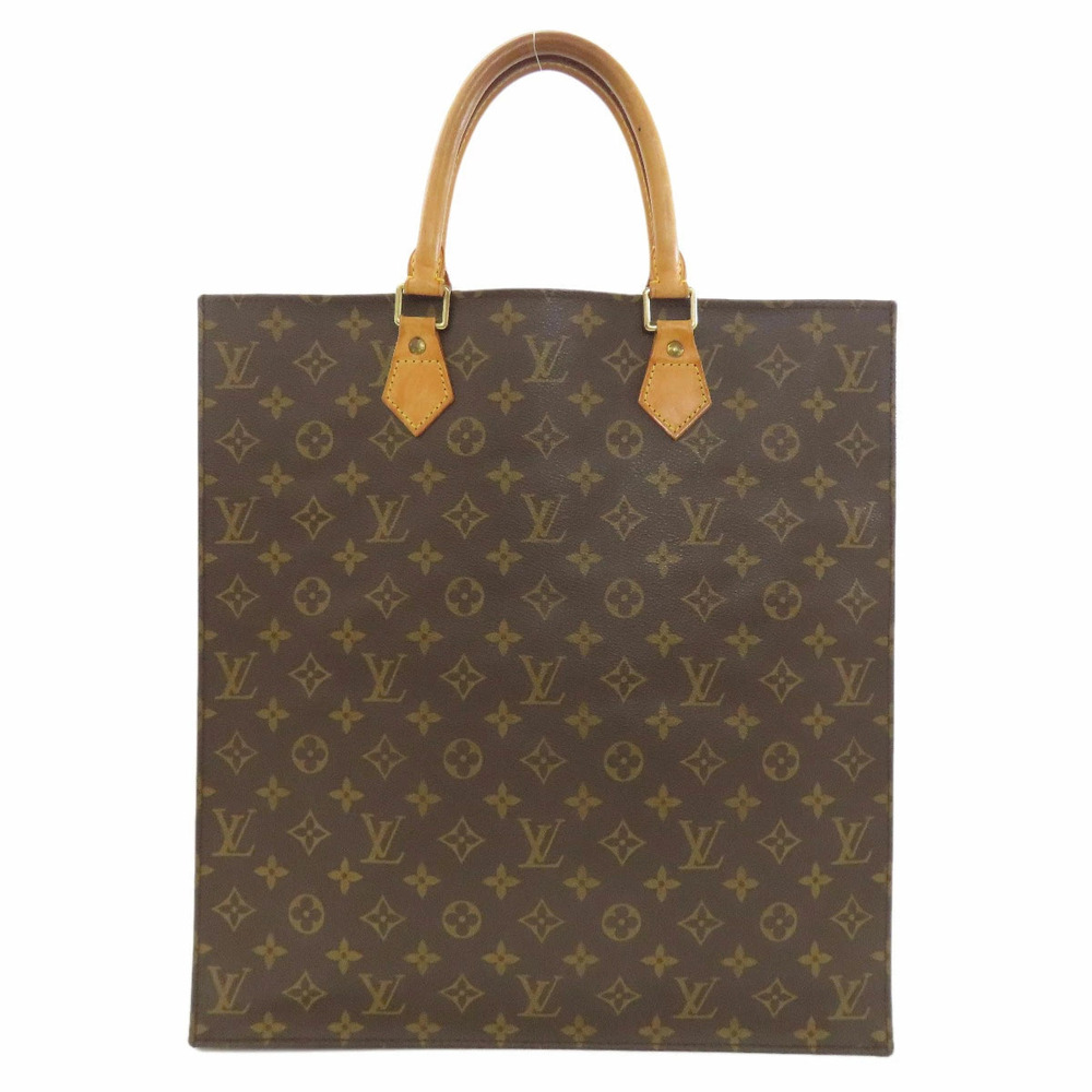 Louis Vuitton Canvas Handbag Sac Monogram Plat